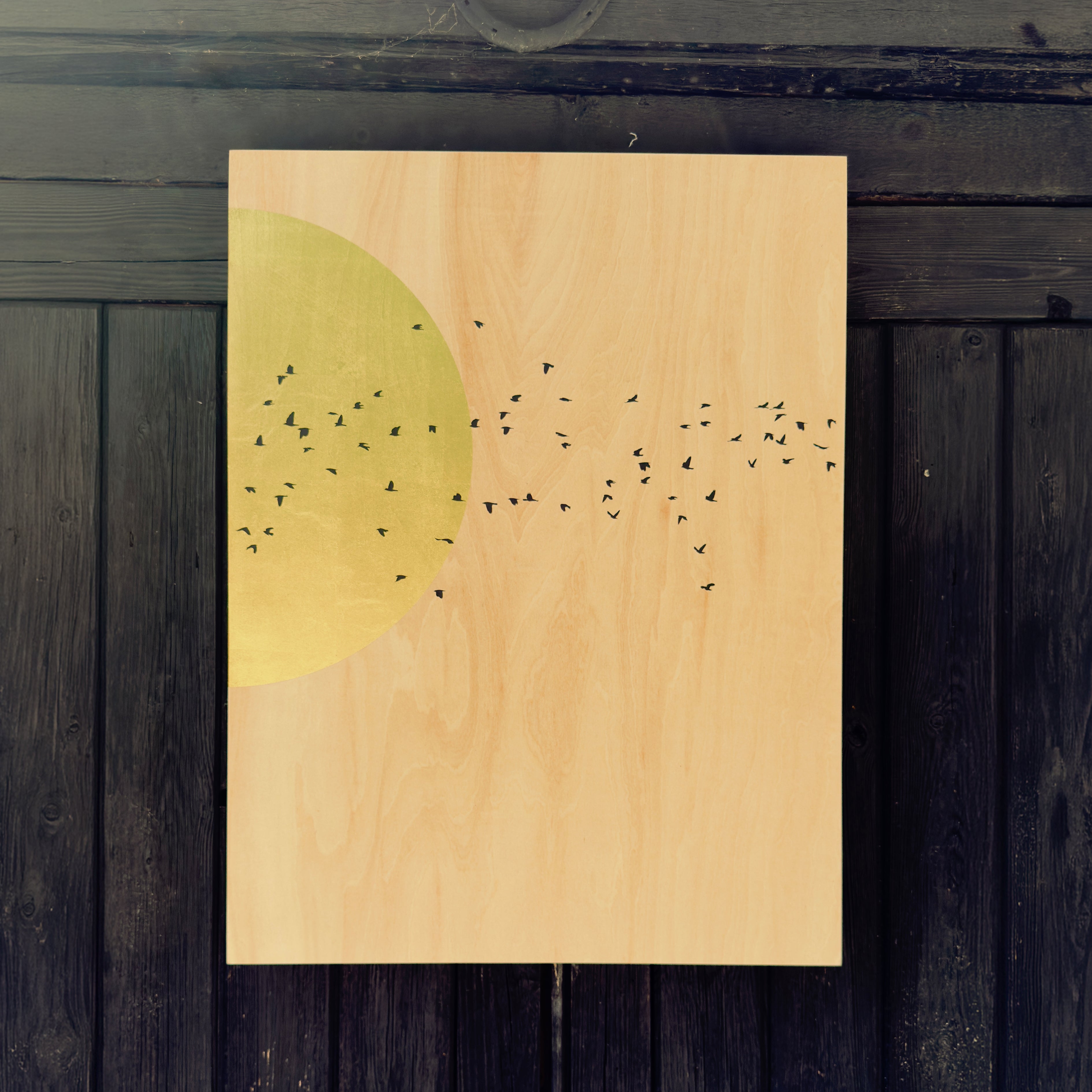 Into the Sun 23ct Gold on Basswood (M)