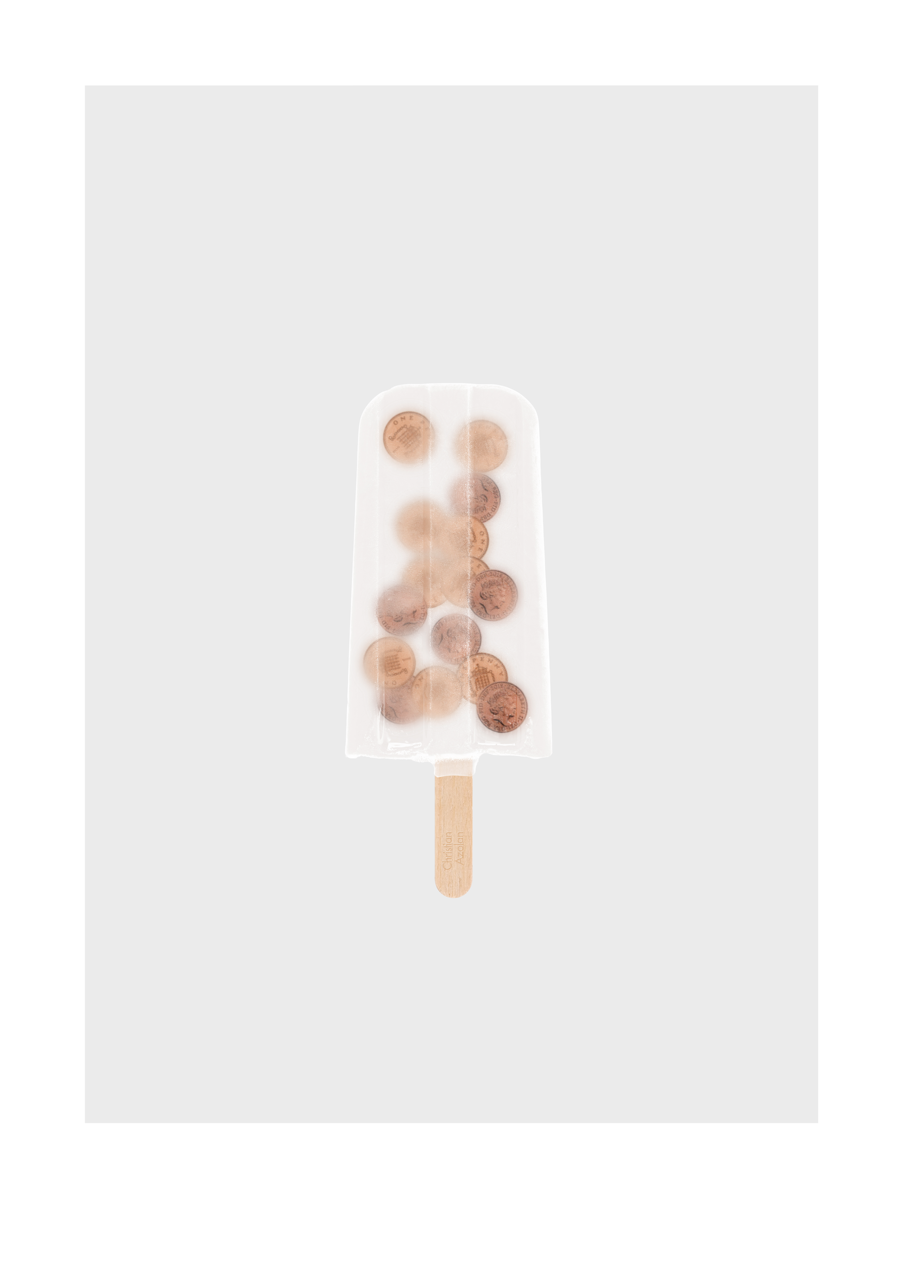 One Pence Coin Ice Lolly